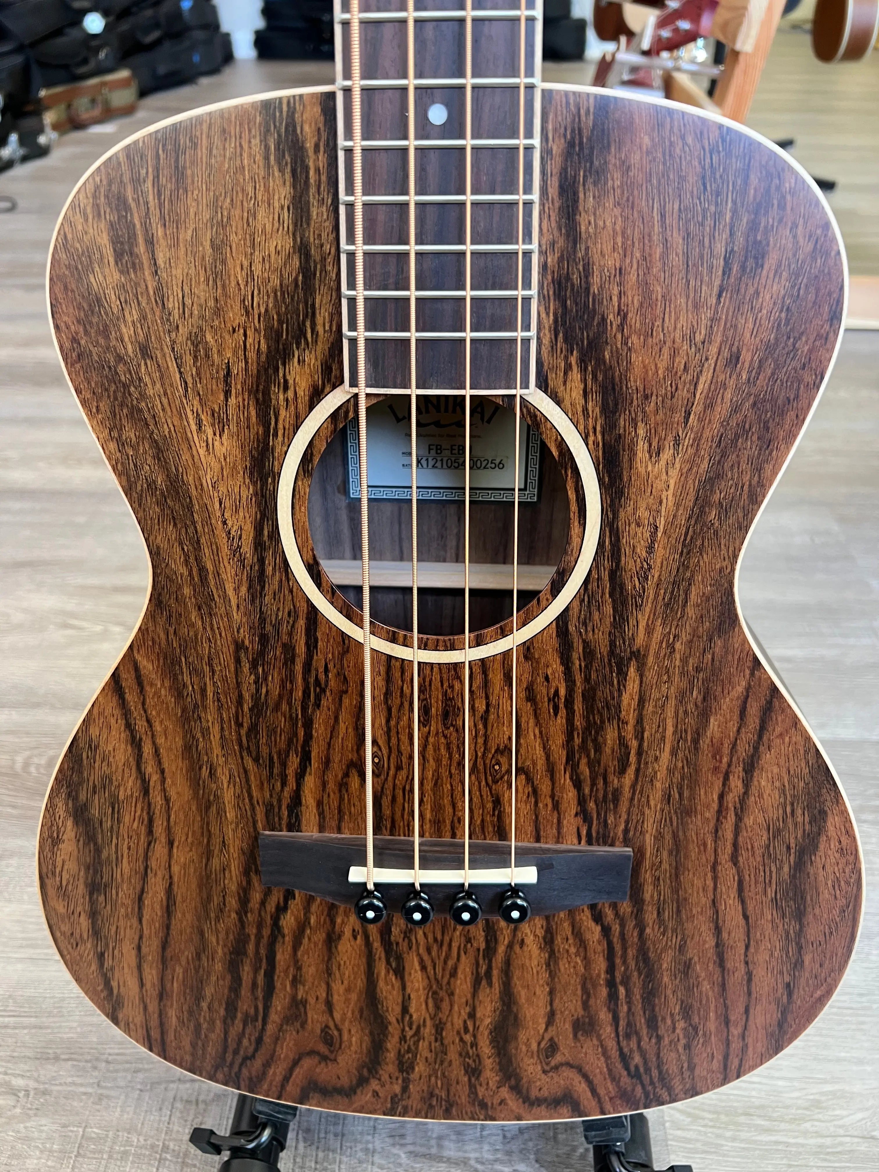 LANIKAI FB-EBU Figured Bocote Acoustic/Electric Bass w/Case