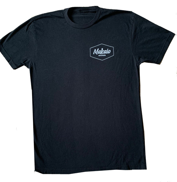 Makaio Ukulele T-Shirt - Black Super Soft - Unisex - Aloha City Ukes