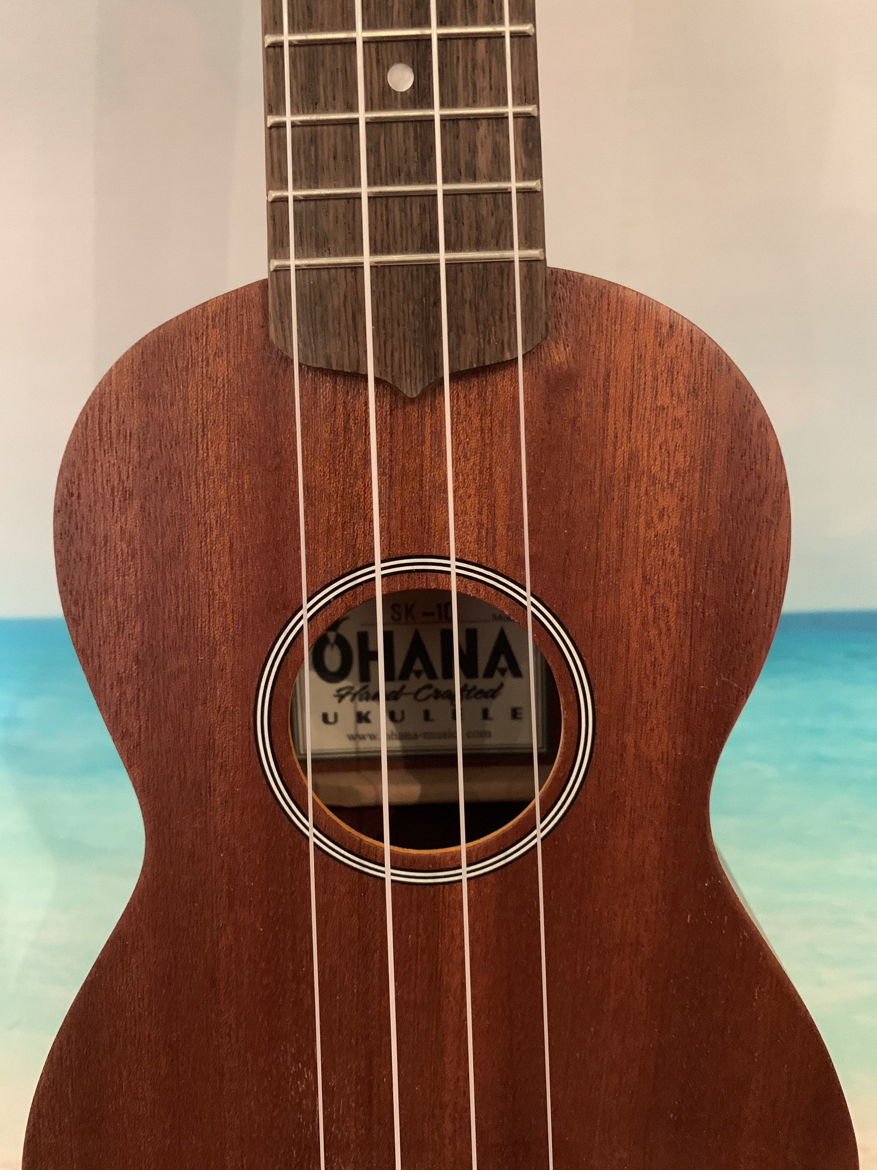 OHANA SK-10 Mahogany Soprano Ukulele - Great Student Starter Uke