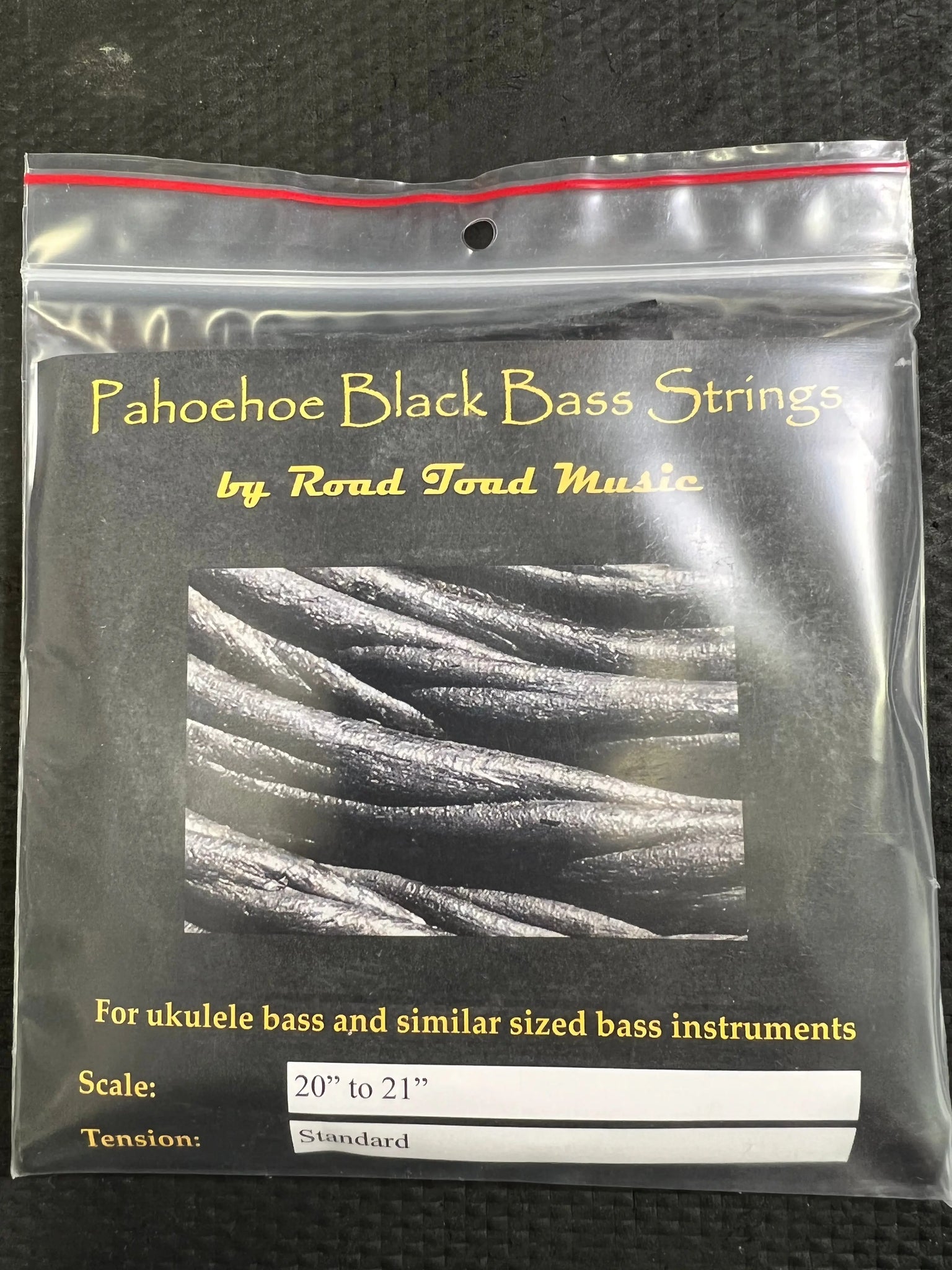 Pahoehoe Black UBass Strings by Road Toad Music - Kala UBass 4 String  - Aloha City Ukes