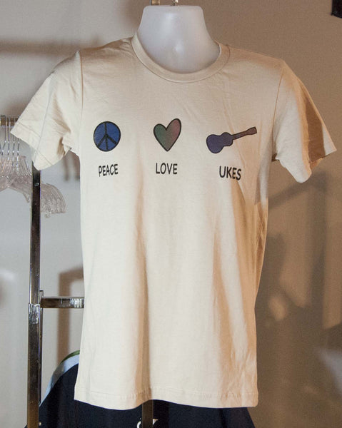 Peace Love Ukes - Aloha City Ukes T-Shirt - Super Soft - Aloha City Ukes