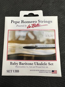 Pepe Romero Fluorocarbon Baby Baritone Ukulele Strings - Tenor to Baritone Conversion - UBB - Aloha City Ukes