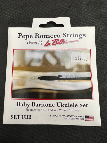 Pepe Romero Fluorocarbon Baby Baritone Ukulele Strings - Tenor to Bari - Aloha City Ukes