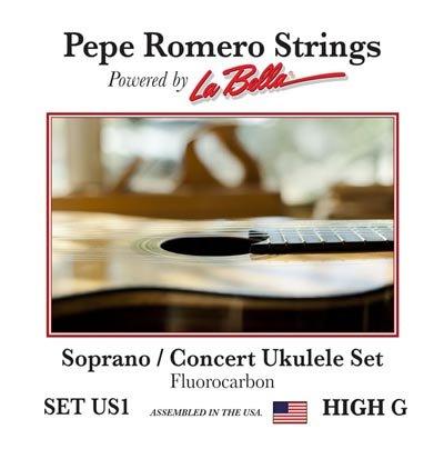 Pepe Romero Fluorocarbon Ukulele Strings Soprano/Concert - High G US1 - Aloha City Ukes