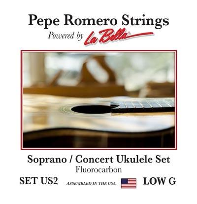 Pepe Romero Fluorocarbon Ukulele Strings Soprano/Concert - Low G US2 - Aloha City Ukes