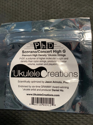 PhD Soprano/Concert Ukulele Strings High G Set - PhD Ukulele Creations Daniel Ho Creations
