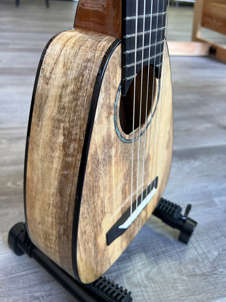 Romero Creations Solid Spalted Mango Tiny Tenor 6 String Guitalele/Guitarlele w/Case #2 - RC-TT6-MG Ukulele - Aloha City Ukes