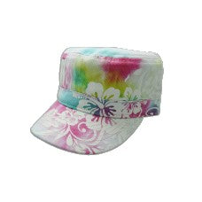 Aloha Tie Dye Floral Hawaii Hat - Hawaii Cap - Aloha City Ukes