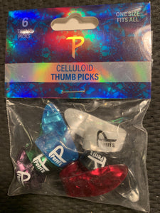 Ukulele Thumb Picks - 6 Pack - Pearloid Perris