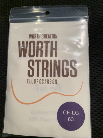 WORTH Clear Fluorocarbon Ukulele Strings - Clear Low G Set - Soprano, Concert, Tenor WORTH CF-LG - Aloha City Ukes