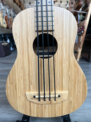 KALA Solid Bamboo U-Bass w/Case - UBASS-BMB-FS - Aloha City Ukes