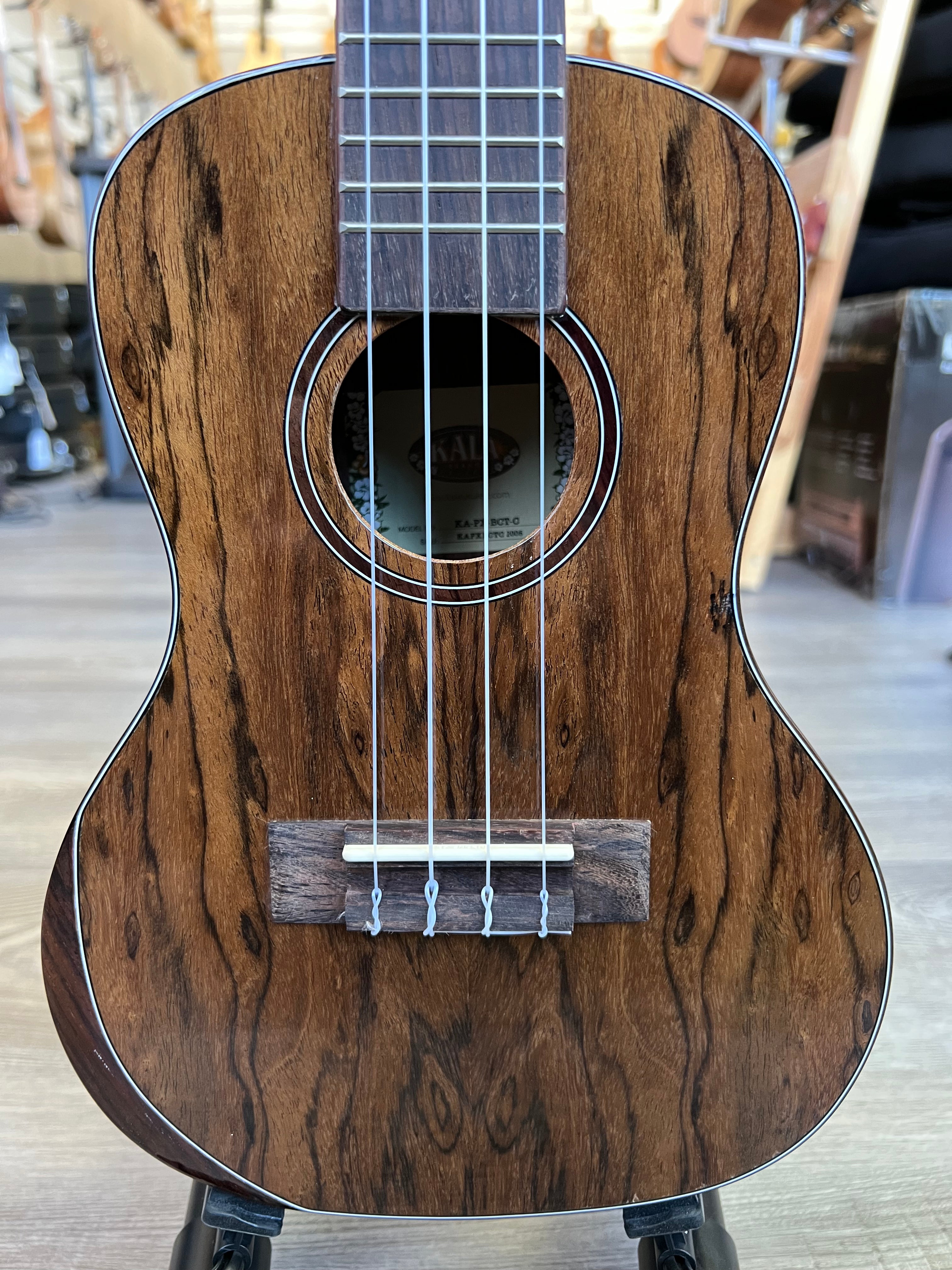 Kala Premier Exotic Bocote Concert Uke, Natural, For Sale