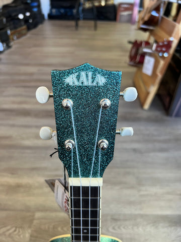 KALA KA-SPARK-AQUA Concert Ukulele - Aquamarine Retro Sparkle