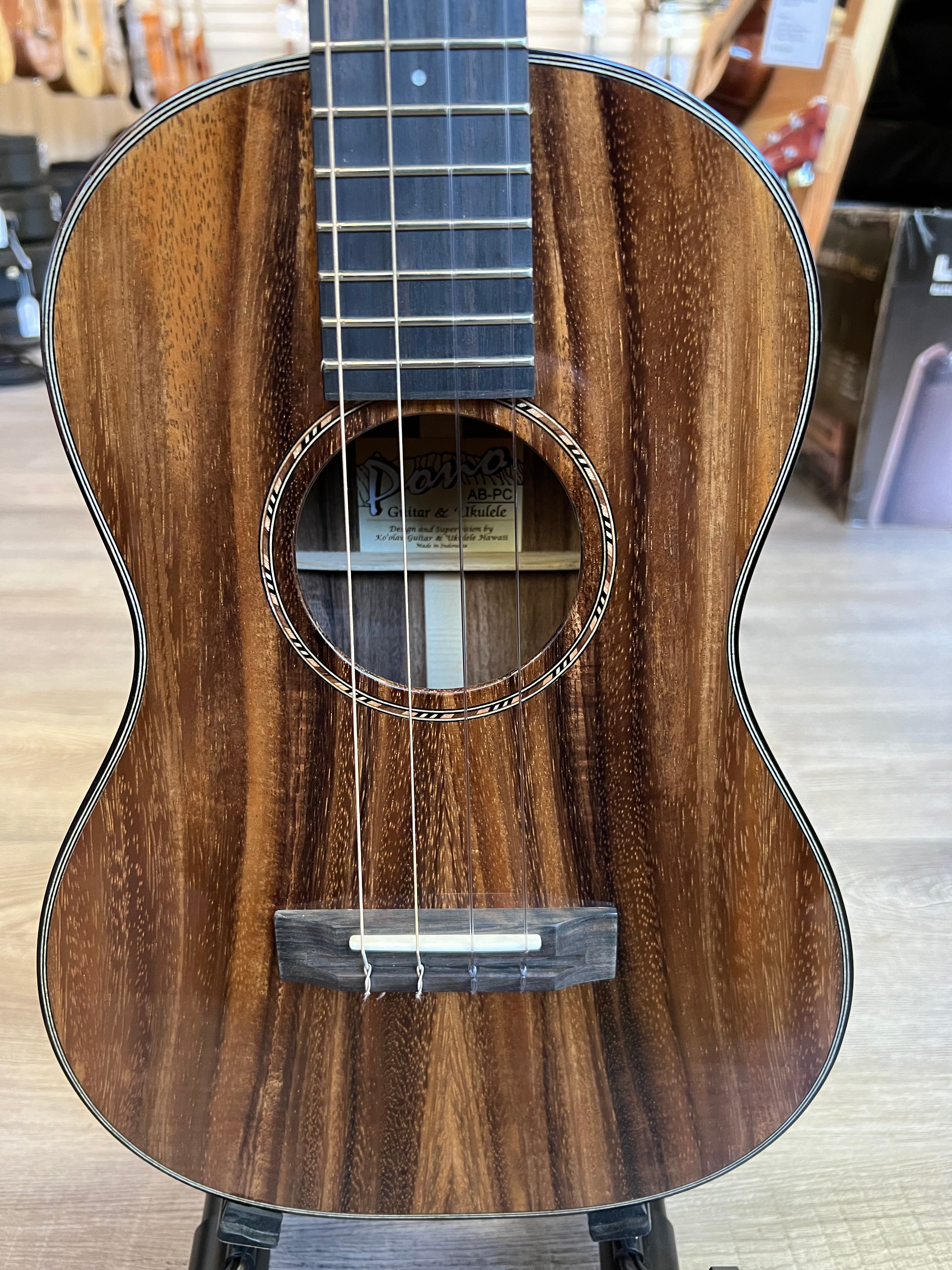 PONO AB-PC Solid Acacia Baritone Pro Classic Ukulele - Aloha City