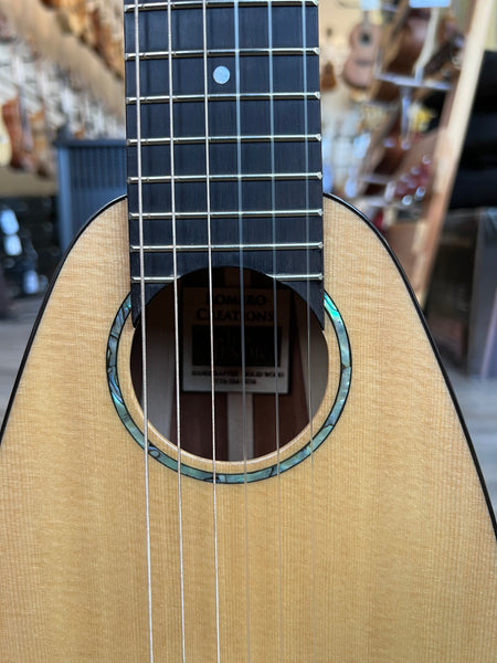 Romero Creations Solid Spruce/Mahogany Tiny Tenor 6 String Guitalele/Guitarlele w/Case - RC-TT6-SM Ukulele - Aloha City Ukes